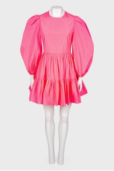 Bright pink dress with frills