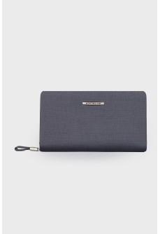 Dark gray leather wallet
