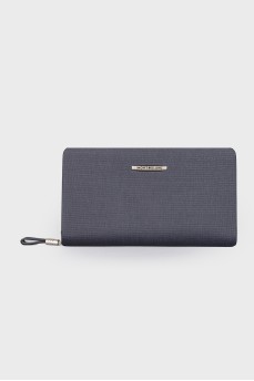 Dark gray leather wallet