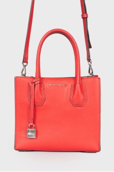Red bag with a metal lock
