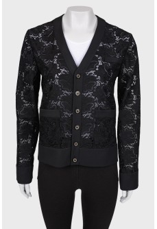 Lace jacket with a tag