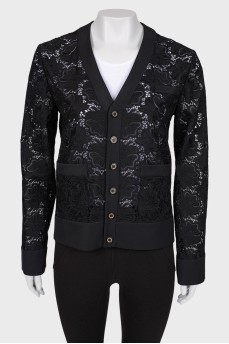 Lace jacket with a tag