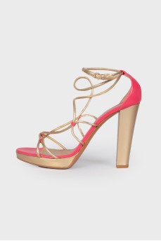 Golden-pink sandals