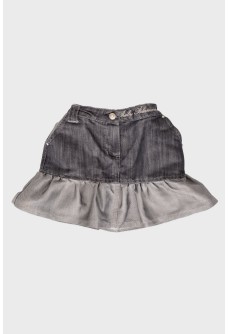 Children\'s denim skirt with frills
