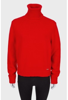 Red oversize sweater