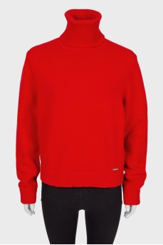 Red oversize sweater