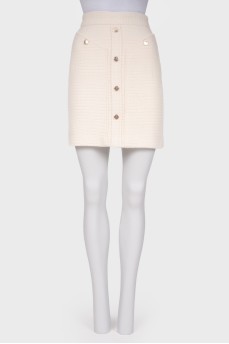 White tweed skirt
