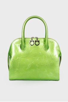 Light green bag with textured embossing