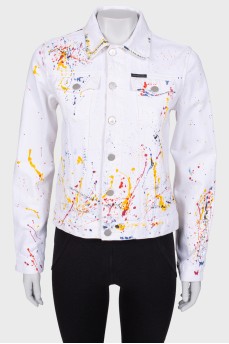 Shirt with paint splatter print