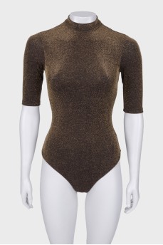Golden bodysuit with lurex