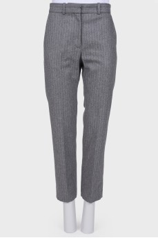 Striped woolen pants with tag