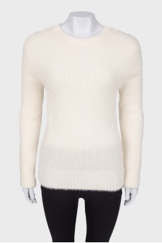 Sweater with fleecy thread texture