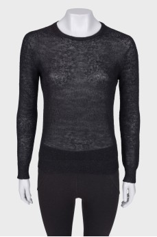 Translucent black sweater