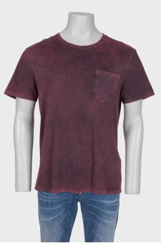 Burgundy Т-shirt with pocket