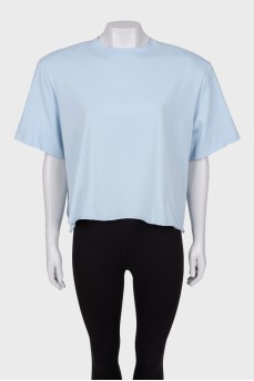 Blue T -shirt with shoulders