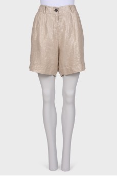 Golden shorts with tag