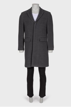 Male woolen gray coat
