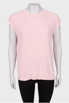 Knitted pink t-shirt