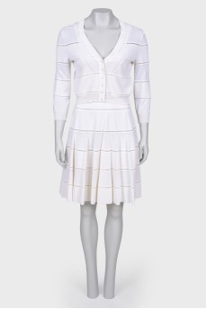 White dress with cardigan