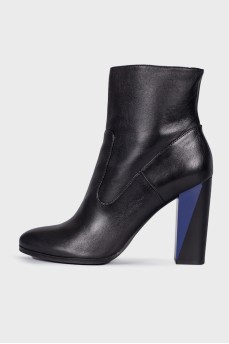 Ankle boots with two-tone heels