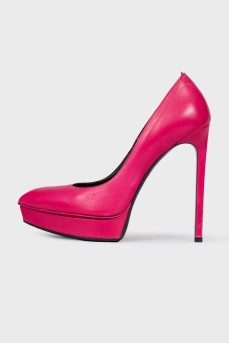 Pink high heel shoes