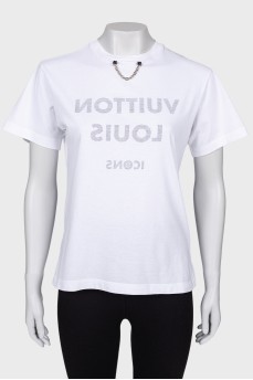 T-shirt with logo and chain
