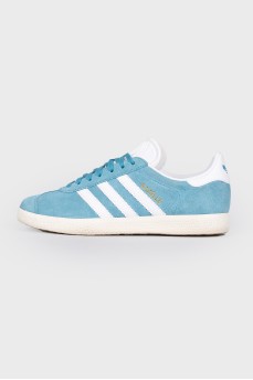 Light blue suede sneakers