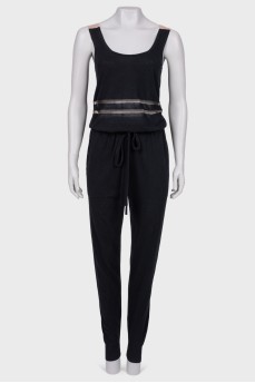 Knitted black jumpsuit