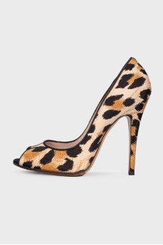 Leopard print heels