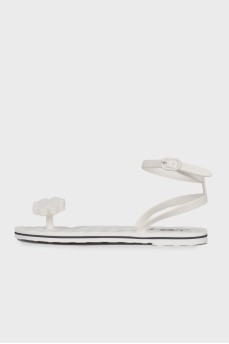 White rubber sandals