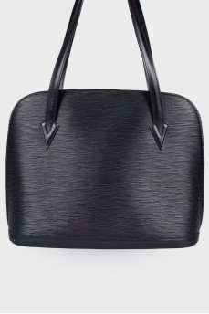 Vintage bag Lussac Epi Leather Noir