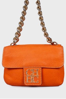 Orange bag with chain