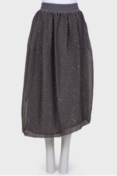 Gray skirt with sequins