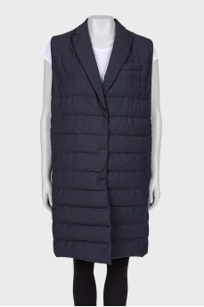 Quilted waistcoat with buttons