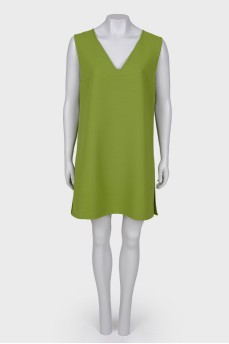 Green A-line dress