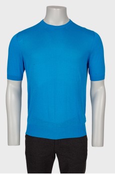 Men's bright blue T-shirt