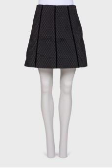 Quilted black skirt