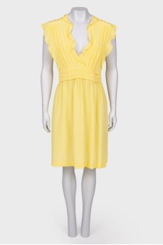 Yellow silk dress