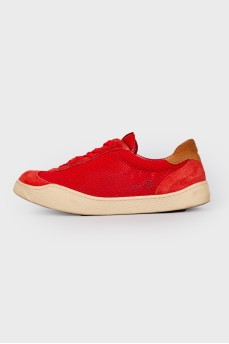 Men's red sneakers