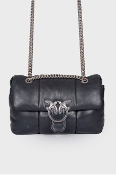 Black bag with silver hardware