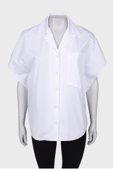 White shirt with pocket and tag 