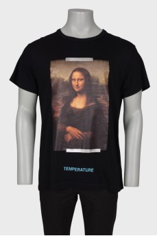 Men's T-shirt with Mona Lisa print