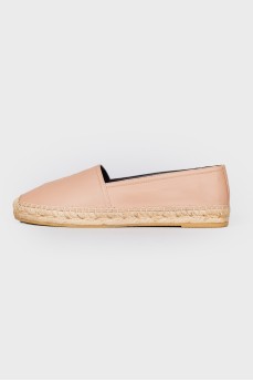 Jute leather espadrilles with tag