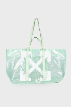 Light green shopper with tag