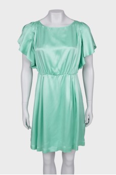 Silk light green dress