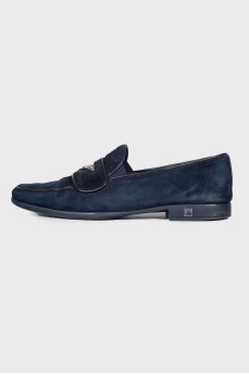 Men's blue suede shoes