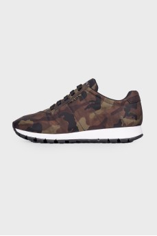 Textile camouflage sneakers