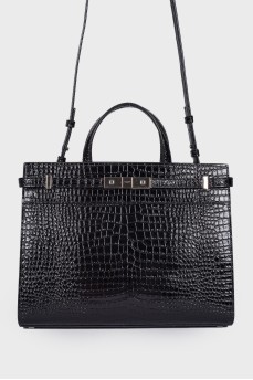 Manhattan Brillant Embossé Crocodile Leather Bag