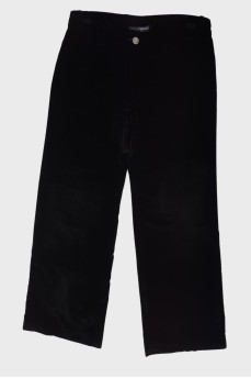 Velor flared trousers