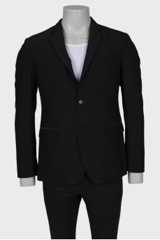 Men's black fitted jacket
